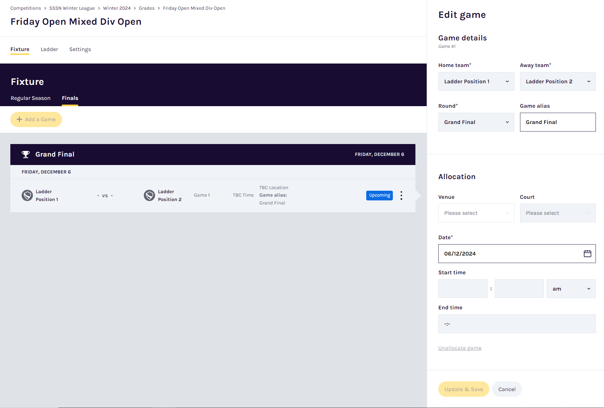 Managing a Finals Game – support.netball.com.au