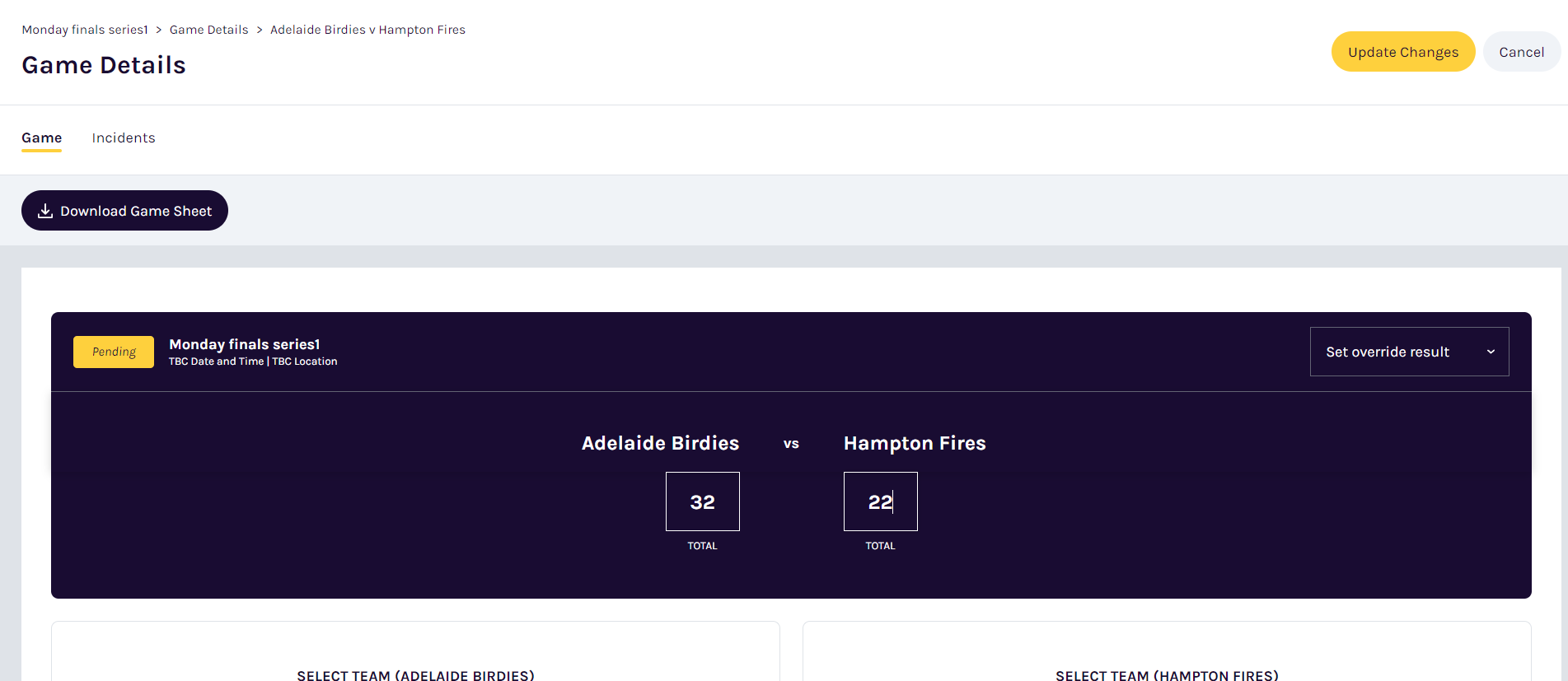 Managing a Finals Game – support.netball.com.au